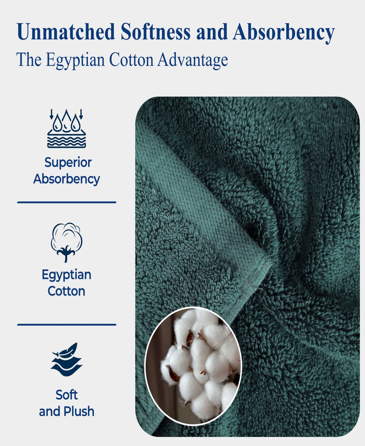 Superior Egyptian Cotton 9-pc. Towel Set In Blue