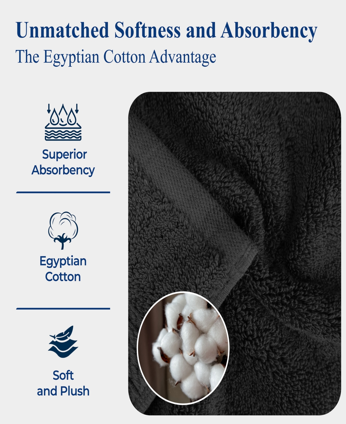 Superior Egyptian Cotton Bath Towel, Set of 4