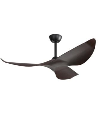 52-inch Lightweight Modern Black 3-Blade Ceiling Fans with Remote Control Function