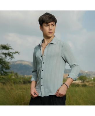 Men's Cloud Grey Trough-Tactile Shirt