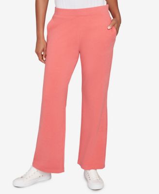 Petite Mid Rise Luxe Rib Knit Leisure Pants