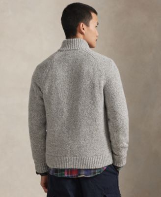Men's Donegal Mock Neck Cardigan