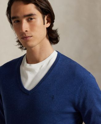 Men's Cotton V-Neck Sweater
