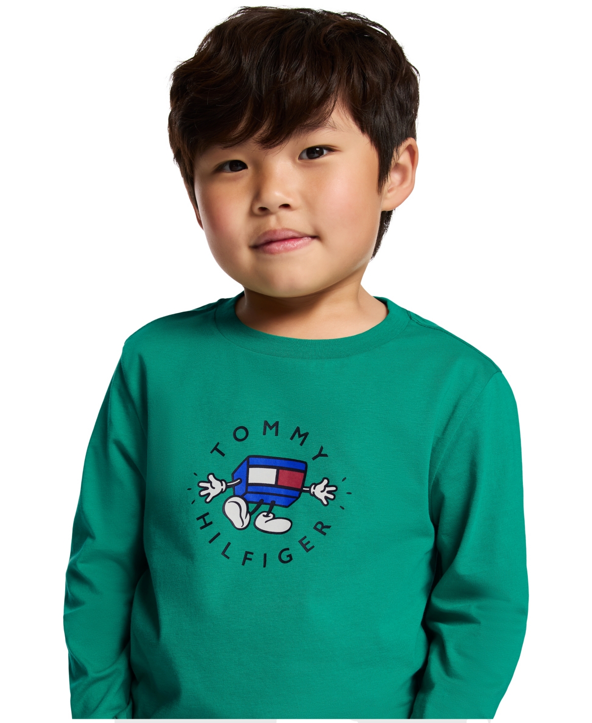 Tommy Hilfiger Boys 2t-7 Crewneck T-shirt In Green