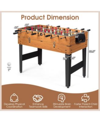 48 Inch 3-In-1 Multi Combo Game Table with Soccer for Game Rooms