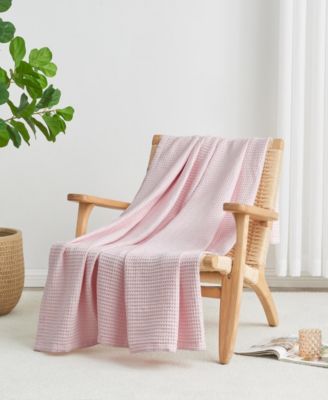 Waffle Weave Textured Cotton Blanket
