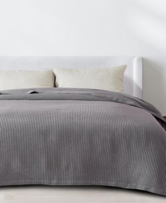 Waffle Weave Textured Cotton Blanket