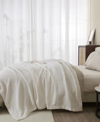 Waffle Weave Textured Cotton Blanket