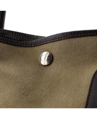 36 Garden Party Tote Toile and Leather