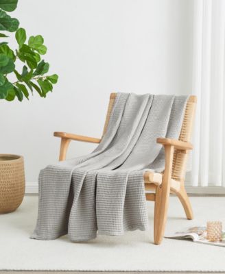 Waffle Weave Textured Cotton Blanket