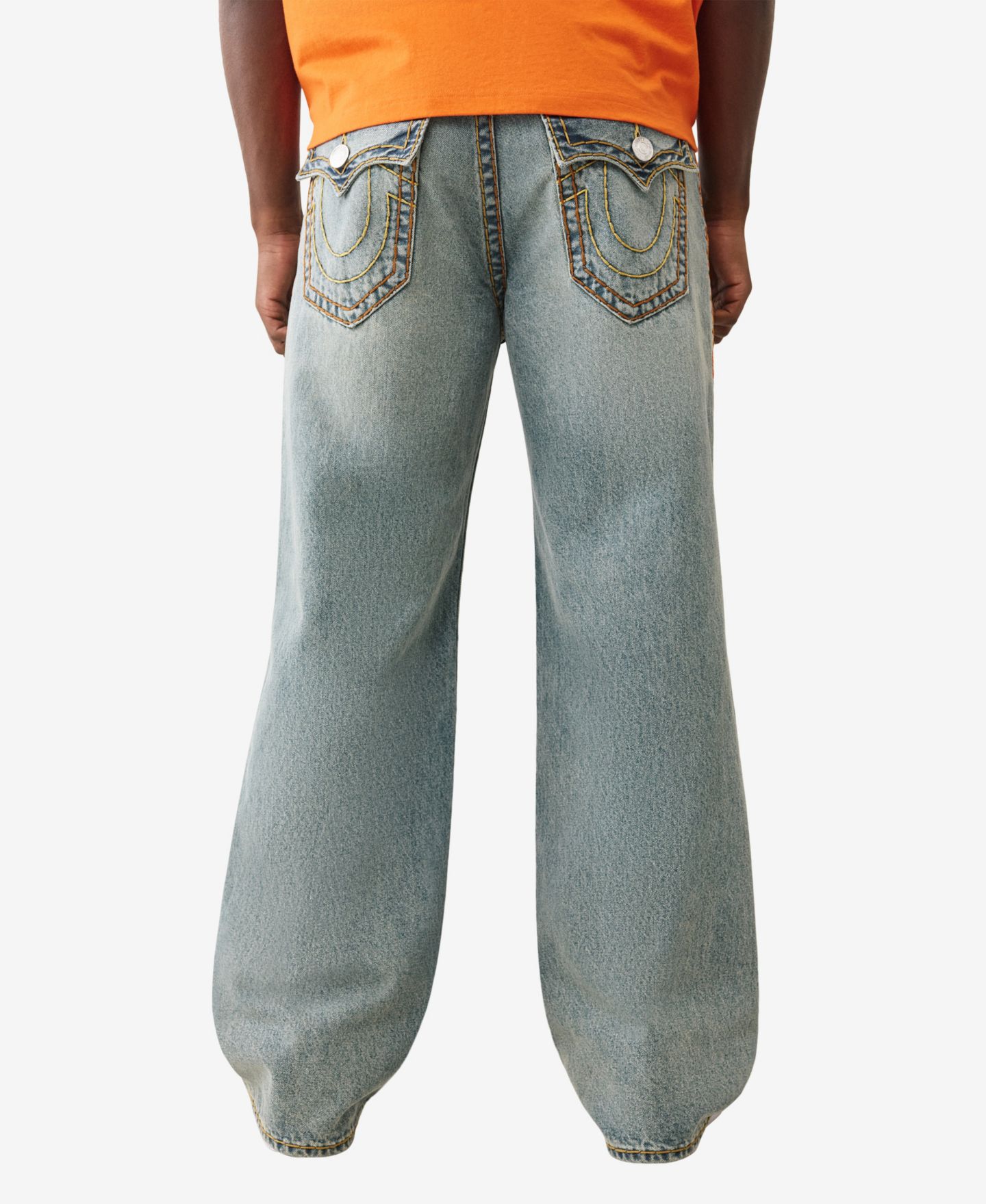 Мужские джинсы True Religion Super T-Stitching, цвет: Средняя варка — фото 1