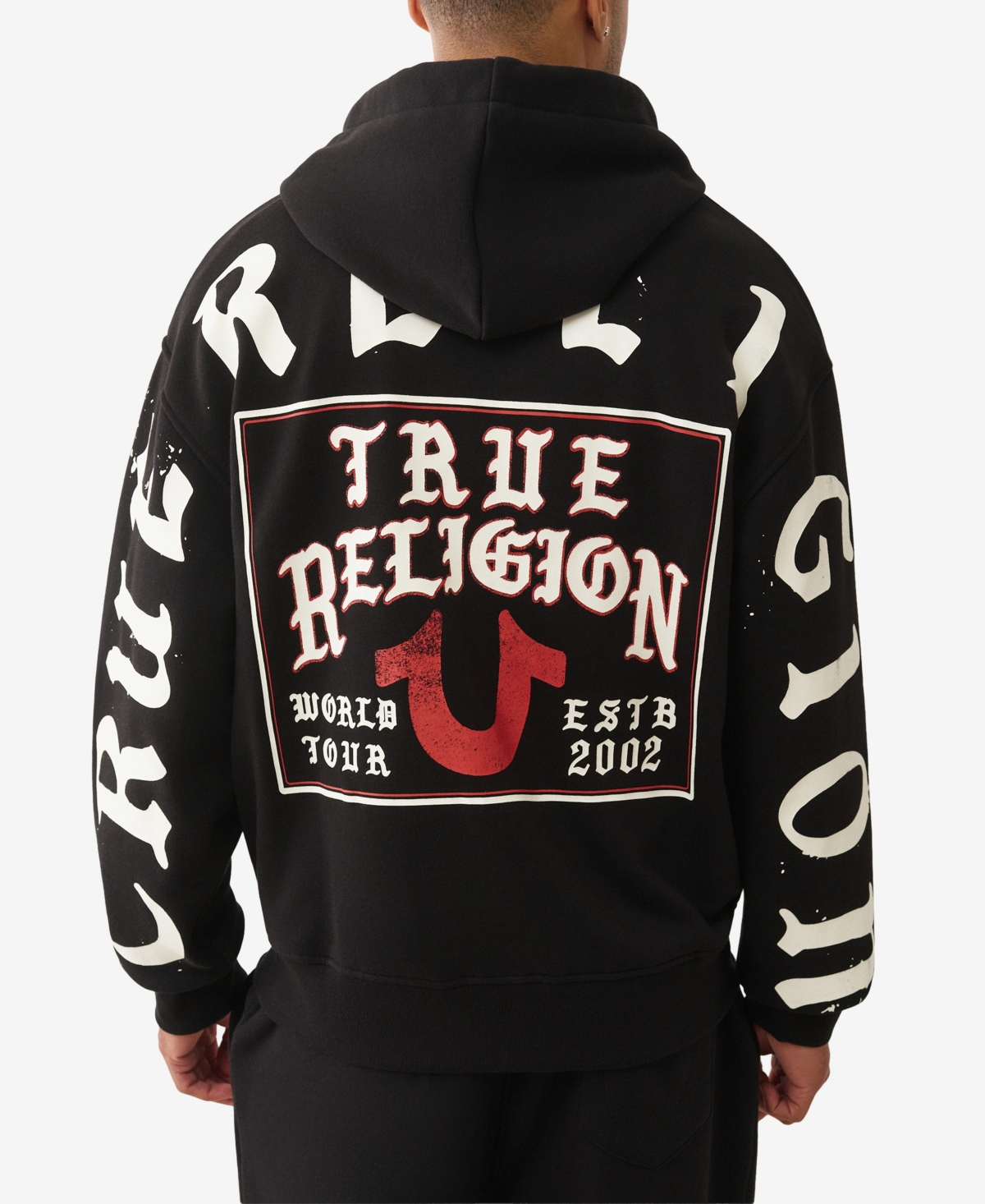 True Religion Men's Flag Zip Up Hoodie