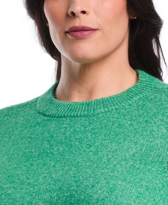 Women's Plus Size Crew Neck Novelty Long Sleeve Sweater