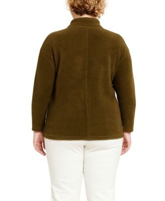 Plus Size Cozy Rib Cowl Neck Top