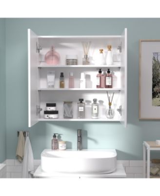 26x20 inch Bathroom Wall Cabinet, Saver Storage, Medicine Cabinet with 1 Door and Adjustable Shelves,Flat-Pack Design (Grey)