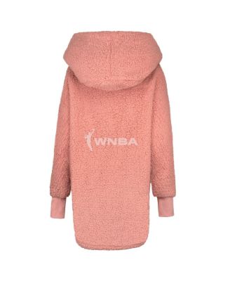 Women's Pink WNBA Breast Cancer Awareness Oversized Hooded Sweater