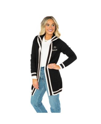 Gameday Couture - Women's Black Colorado Buffaloes Tri-Blend Rounded Stripe Sweater