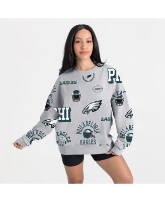 Women's Heather Gray Philadelphia Eagles Always On Repeat Fleece Sweatshirt
