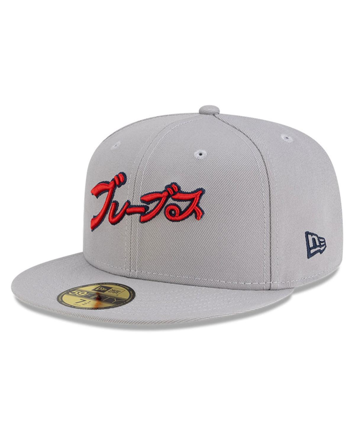New Era x Hyperfly Men's Gray Atlanta Braves 59FIFTY Fitted Hat