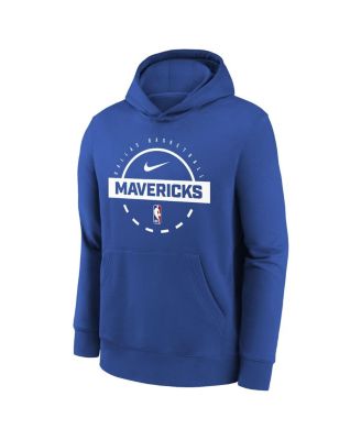 Big Boys and Girls Blue Dallas Mavericks 2025/26 Club Fleece Practice Hoodie