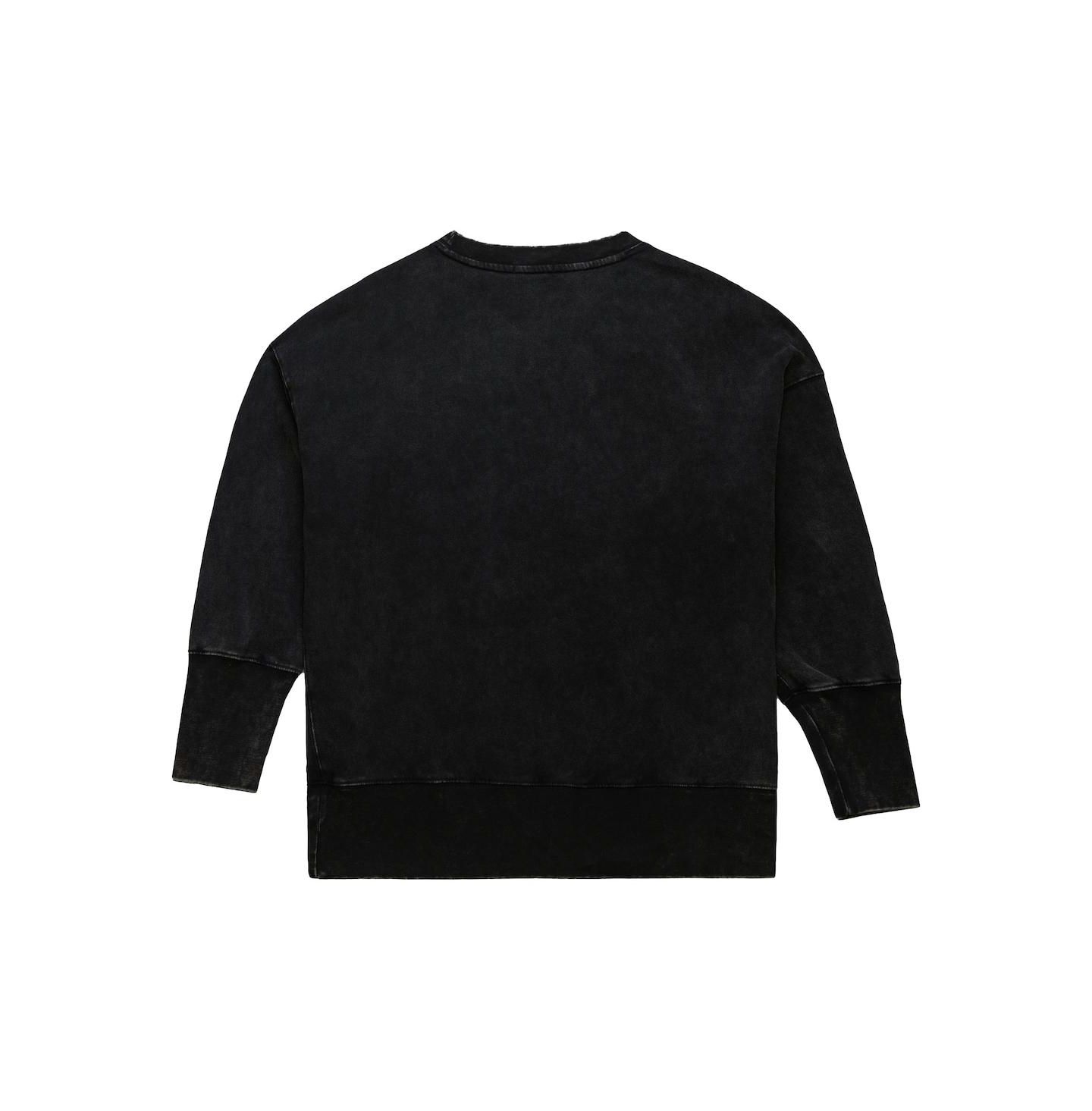 Женская толстовка Mitchell & Ness Black Green Bay Packers Delineate Mineral Wash Crewneck — фото 2