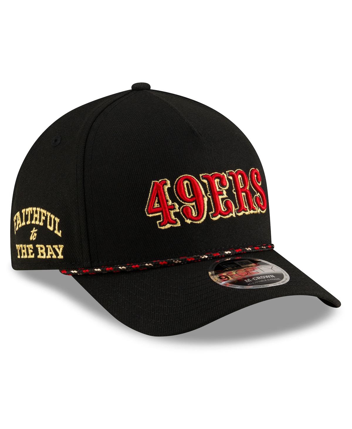 New Era Men's Black San Francisco 49ers 2025 Rivalries Collection Sideline A-Frame 9FORTY Adjustable Hat