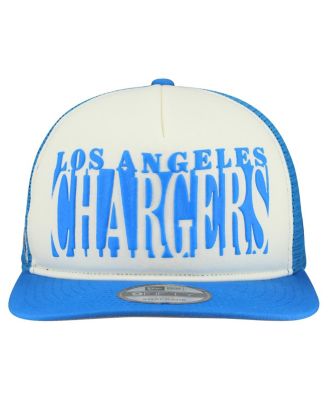 Men's Cream/Powder Blue Los Angeles Chargers Cutout A-Frame 9FIFTY Snapback Hat