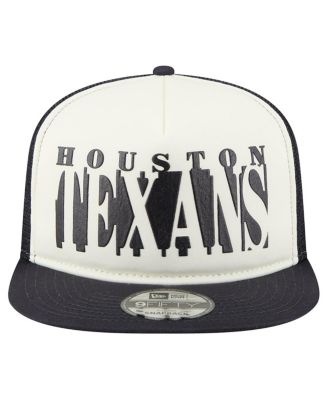Men's Cream/Navy Houston Texans Cutout A-Frame 9FIFTY Snapback Hat