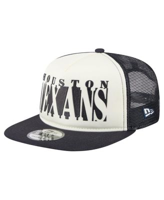 New Era - Men's Cream/Navy Houston Texans Cutout A-Frame 9FIFTY Snapback Hat