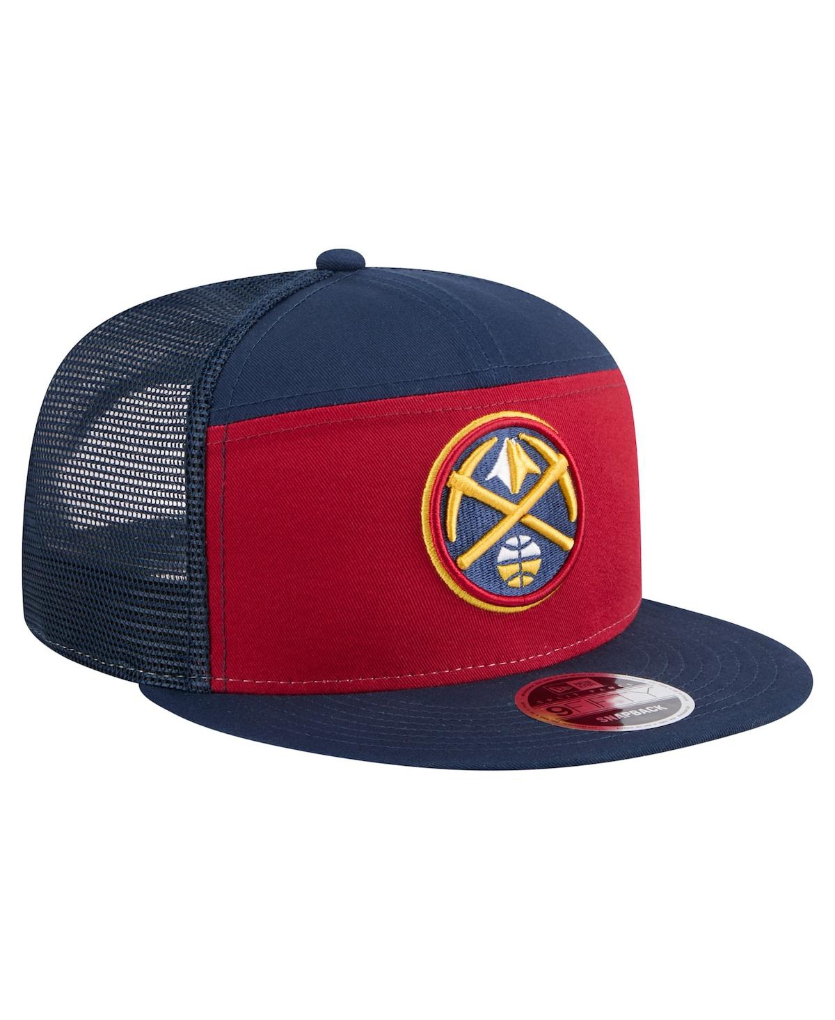New Era Men's Red/Navy Denver Nuggets Outdoor Split Panel 9FIFTY Snapback Hat