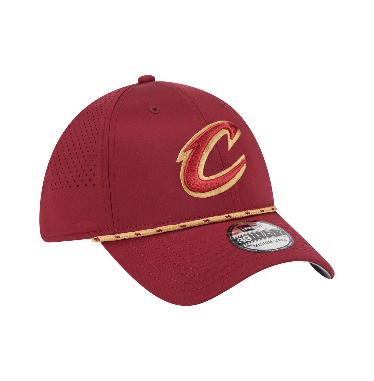 Мужская кепка New Era Wine Cleveland Cavaliers Featherweight Poly Rope Flex 39Thirty Hat — фото 2