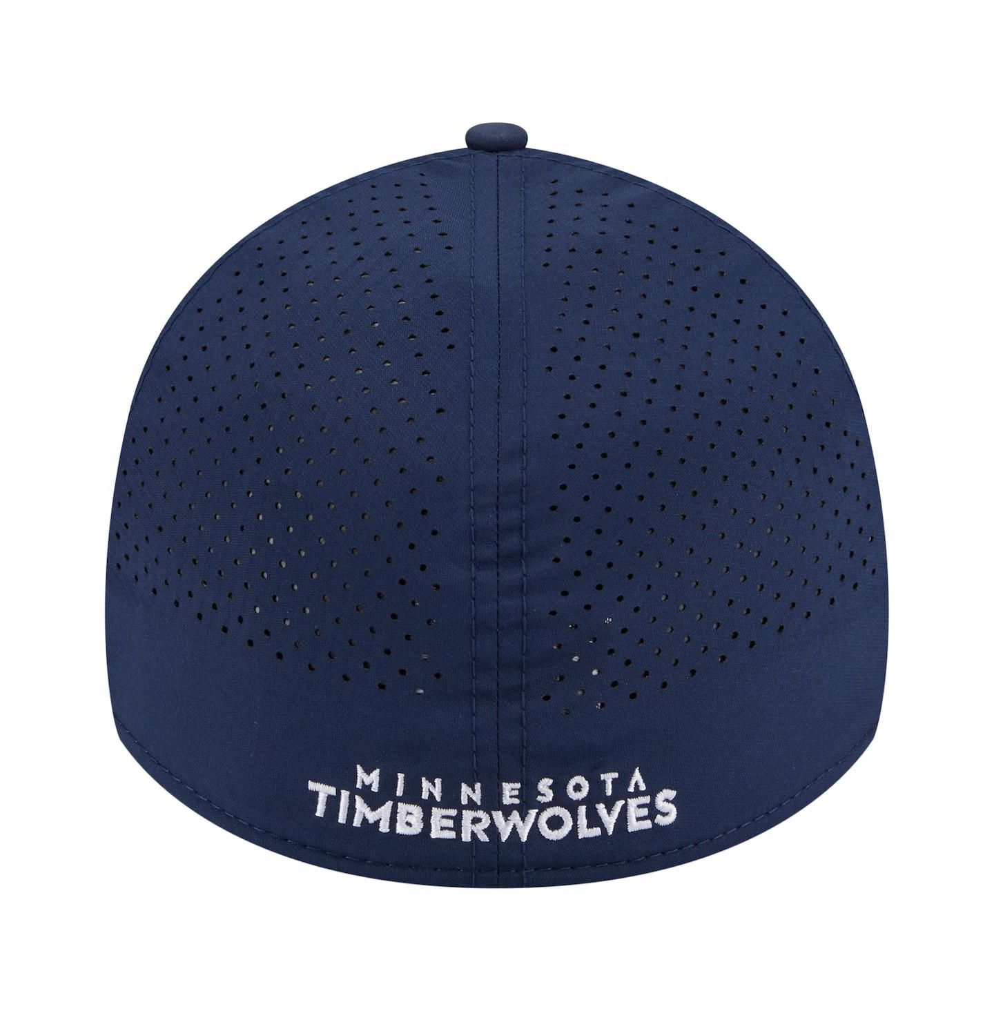 Мужская кепка New Era Navy Minnesota Timberwolves Featherweight Poly Rope Flex 39Thirty Hat — фото 2