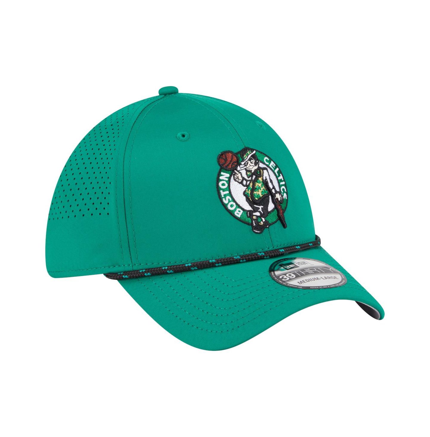 Мужская кепка New Era Kelly Green Boston Celtics Featherweight Poly Rope Flex 39Thirty Hat — фото 5