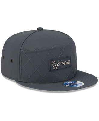 Men's Charcoal Houston Texans 2025 Sideline Cold Weather Split Panel 9FIFTY Snapback Hat
