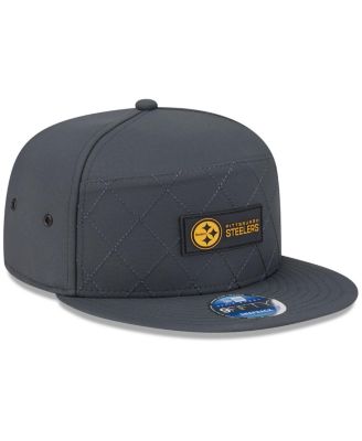 Men's Charcoal Pittsburgh Steelers 2025 Sideline Cold Weather Split Panel 9FIFTY Snapback Hat