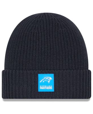 New Era - Men's Charcoal Carolina Panthers 2025 Sideline Cold Weather Cuffed Knit Hat