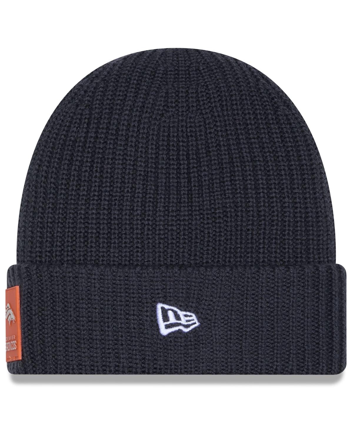 New Era Men's Charcoal Denver Broncos 2025 Sideline Cold Weather Cuffed Knit Hat