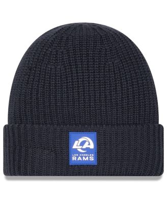 New Era - Men's Charcoal Los Angeles Rams 2025 Sideline Cold Weather Cuffed Knit Hat