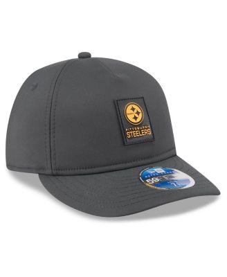Men's Charcoal Pittsburgh Steelers 2025 Sideline Cold Weather Retro Crown 59FIFTY Fitted Hat