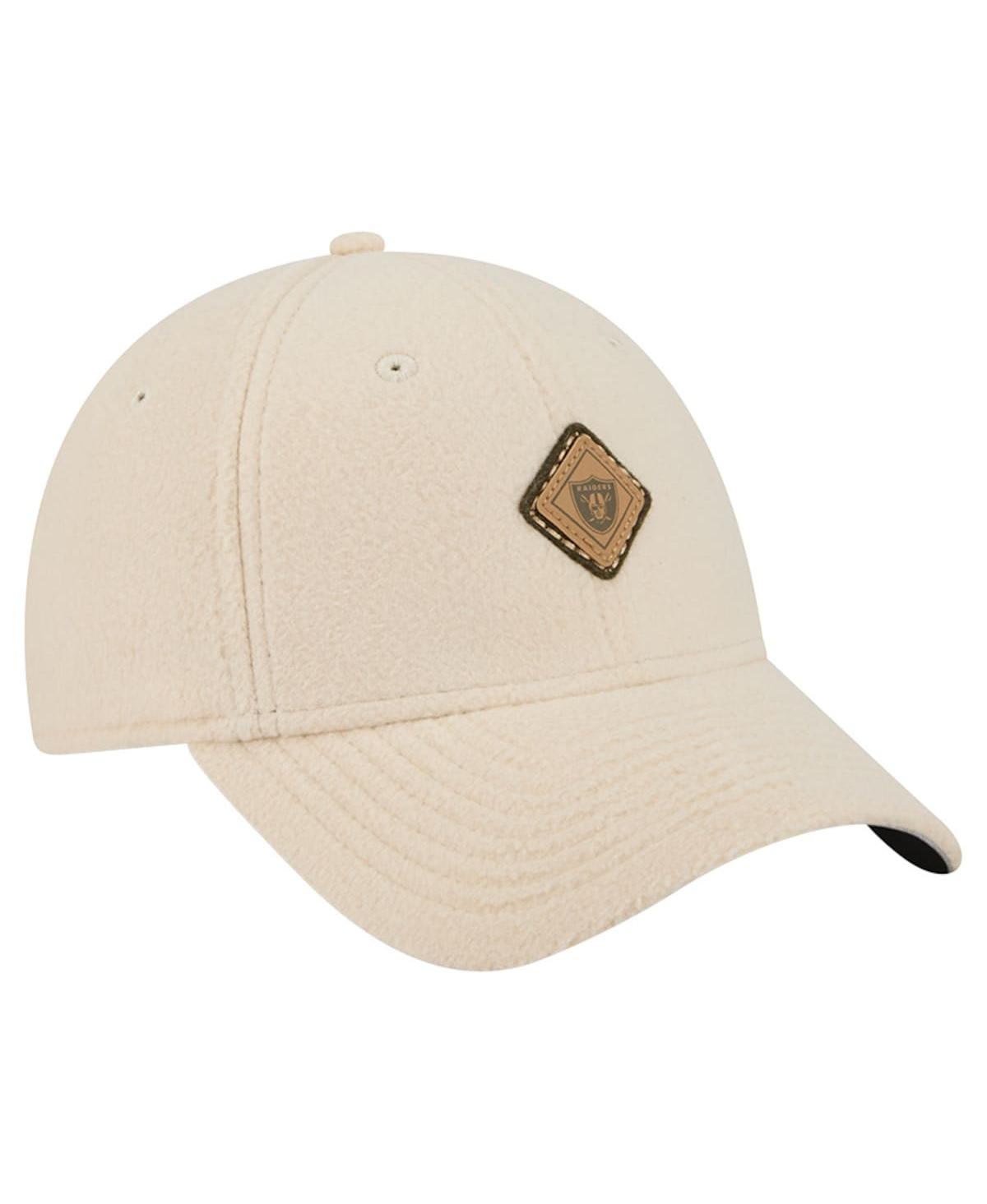 New Era Women's Cream Las Vegas Raiders Comfy 9forty Adjustable Hat In Neutral