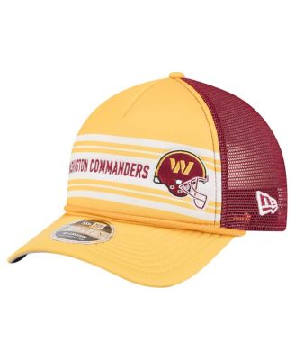 New Era - Men's Gold Washington Commanders Linear A-Frame 9FORTY Adjustable Hat