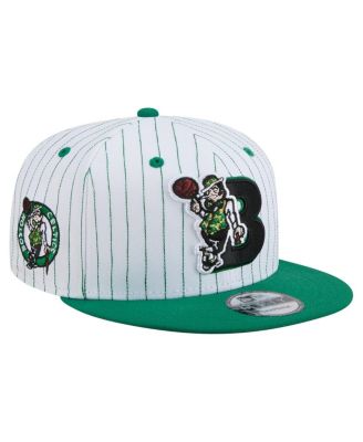 New Era - Men's White Boston Celtics Deceptor Pinstripe 9FIFTY Snapback Hat