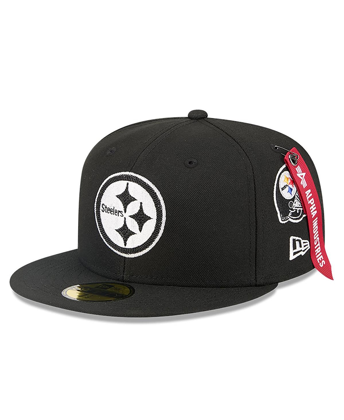 New Era x Alpha Men's Industries Black Pittsburgh Steelers 59FIFTY Fitted Hat