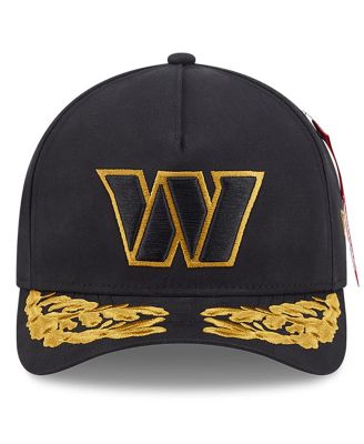 x Alpha Men's Industries Black Washington Commanders A-Frame 9FORTY Adjustable Hat