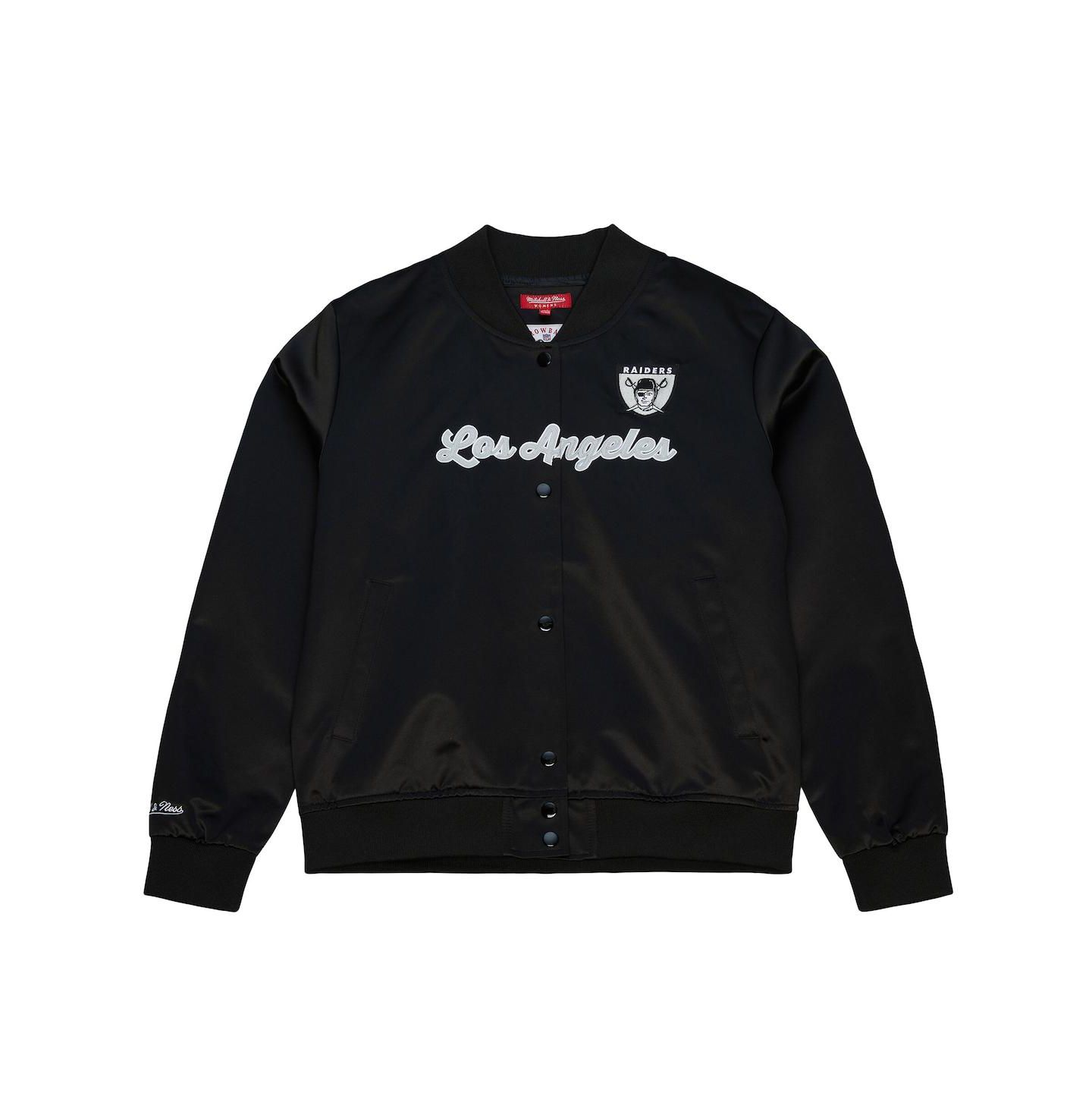 Женская куртка Mitchell & Ness Black Las Vegas Raiders Full-Snap Satin — фото 4