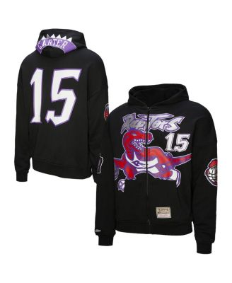 Mitchell & Ness - Men's and Women's Vince Carter Black Toronto Raptors Hardwood Classics Maxxed Out Full-Zip Hoodie