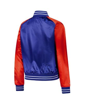 Women's Royal Denver Broncos Team 2.0 Satin Raglan Full-Snap Jacket
