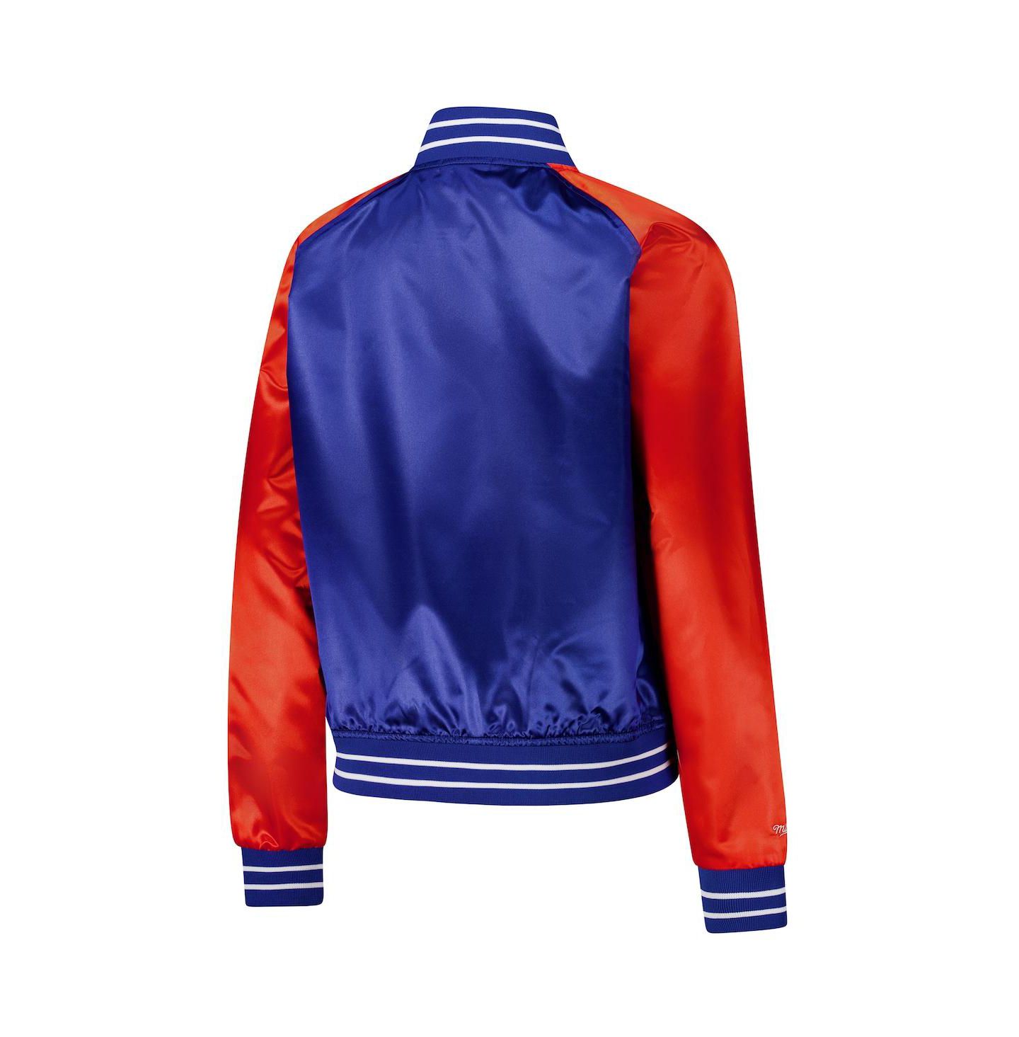 Женская куртка Mitchell & Ness Royal Denver Broncos Team 2.0 Satin Raglan Full-Snap — фото 3