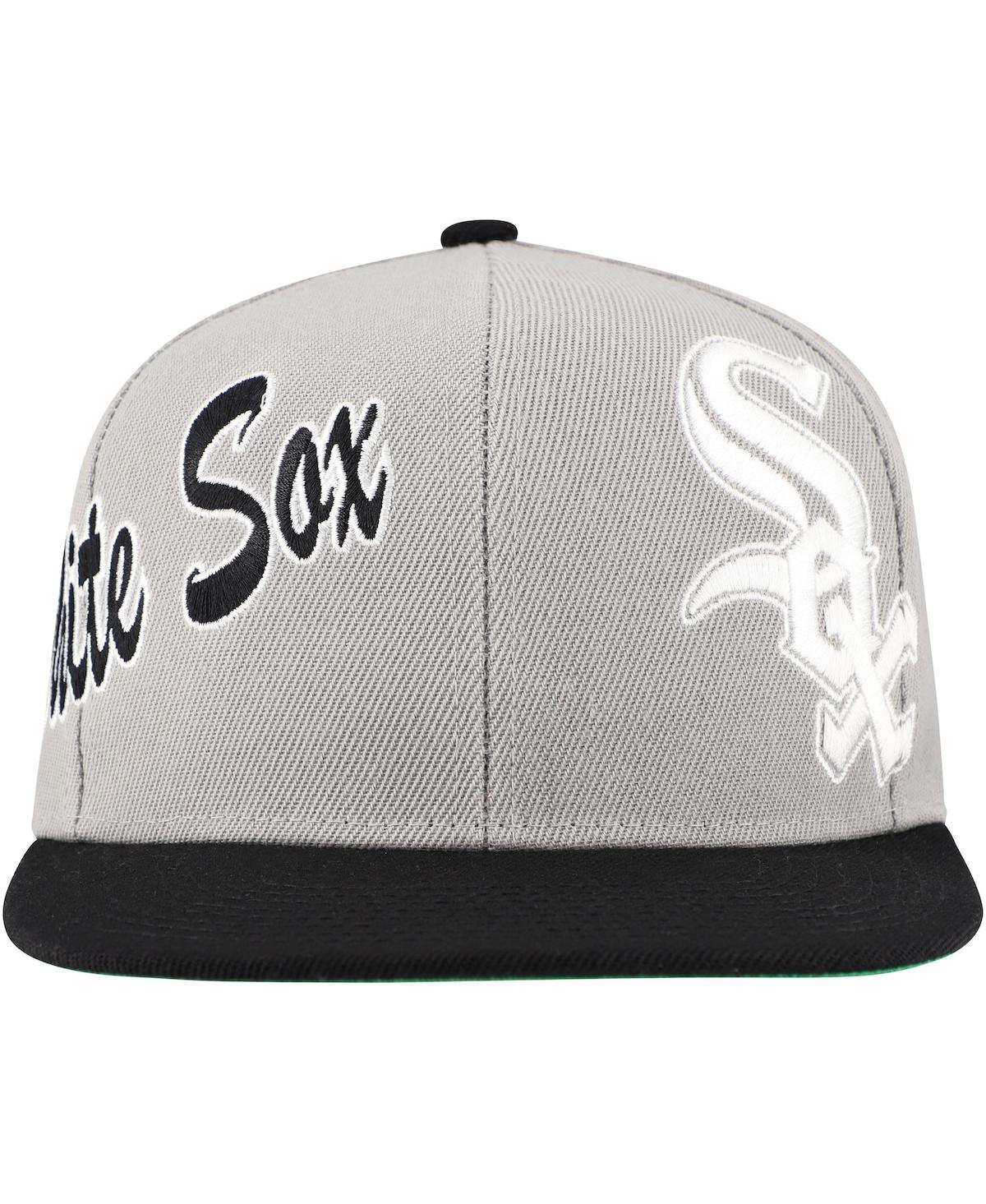 Mitchell & Ness Men's Gray Chicago White Sox Knock Out Panel Snapback Hat