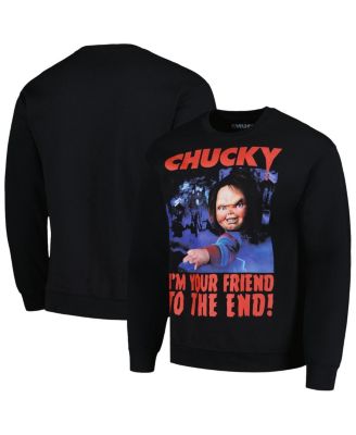 Ripple Junction - Men's and Women's Black Chucky Graphic Fleece Sweatshirt